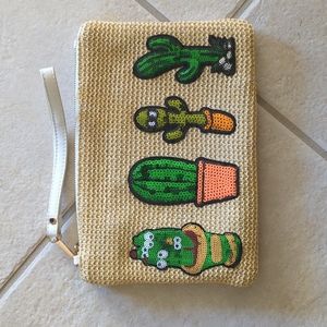Adorable kitschy sequin cactus clutch